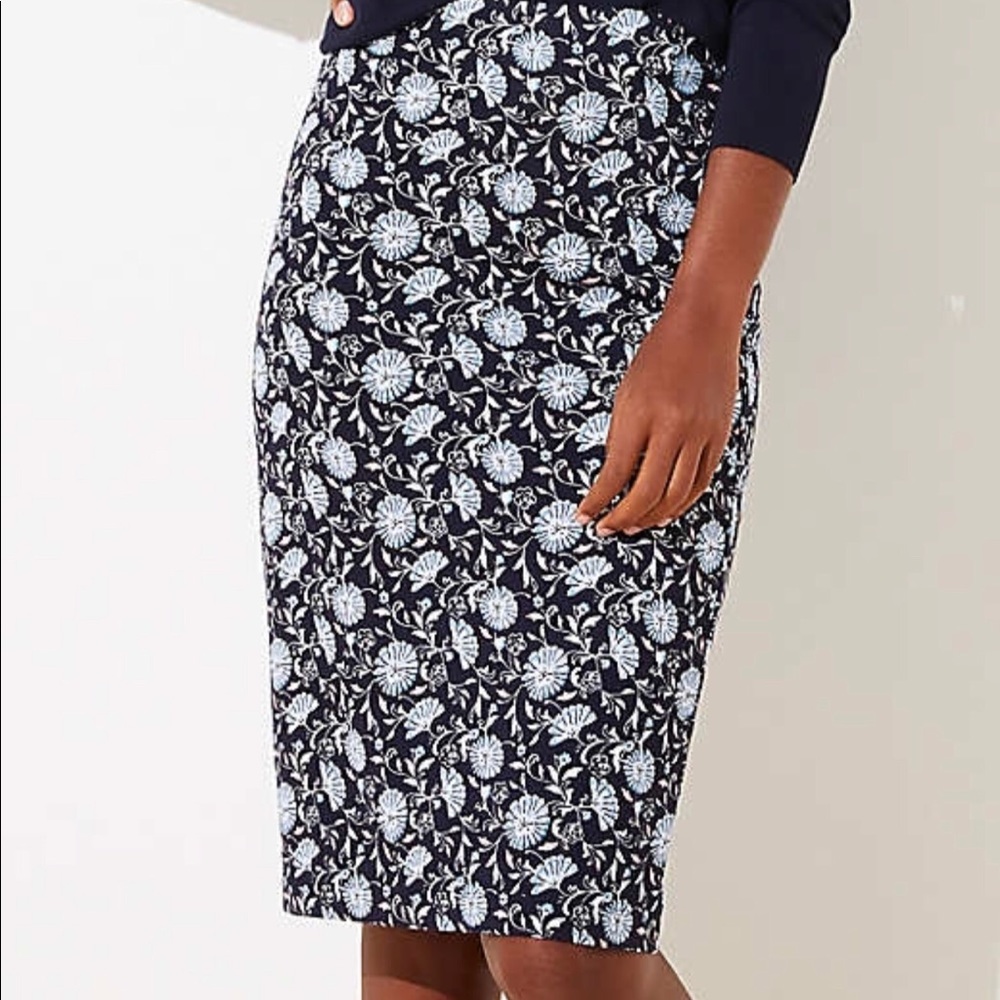 NWT blue loft skirt